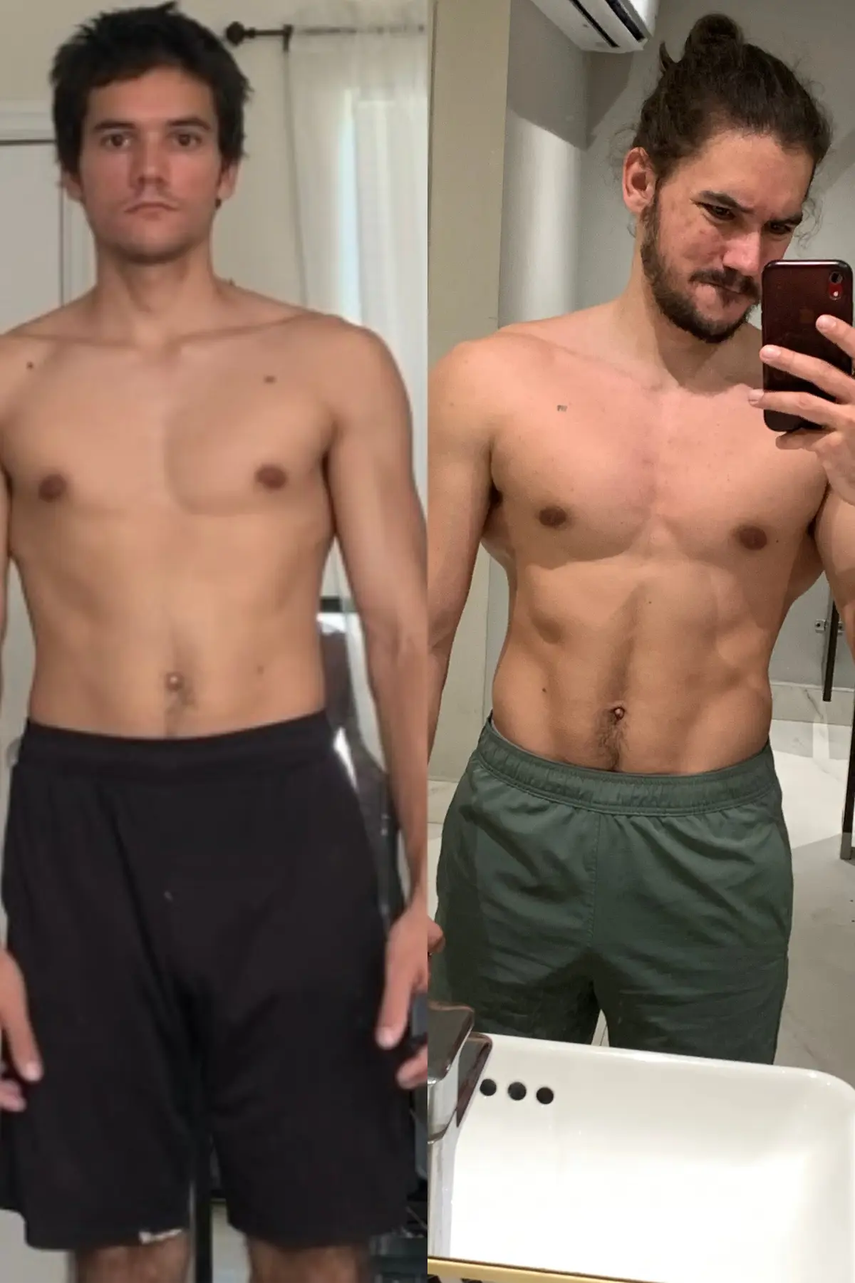 Client body transformation results from personalized fitness program with Miami personal trainer
